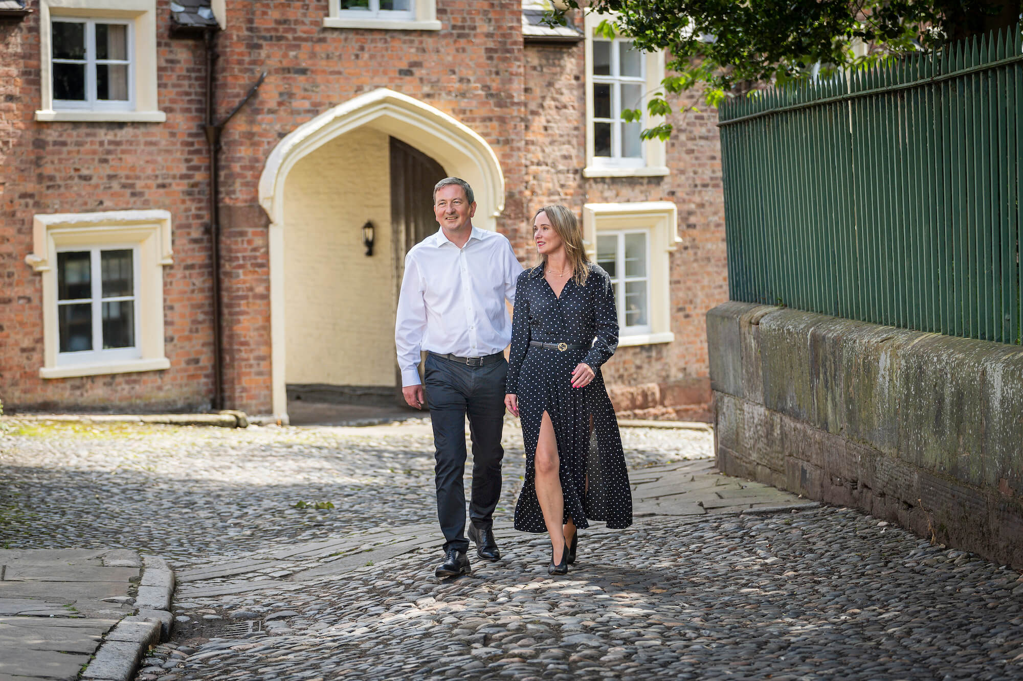 John and Lisa Curran - owners of local independant estate agency Currans Homes take a stroll through the cobbled streets of the historic city of Chester, where they live and work as local property experts.
